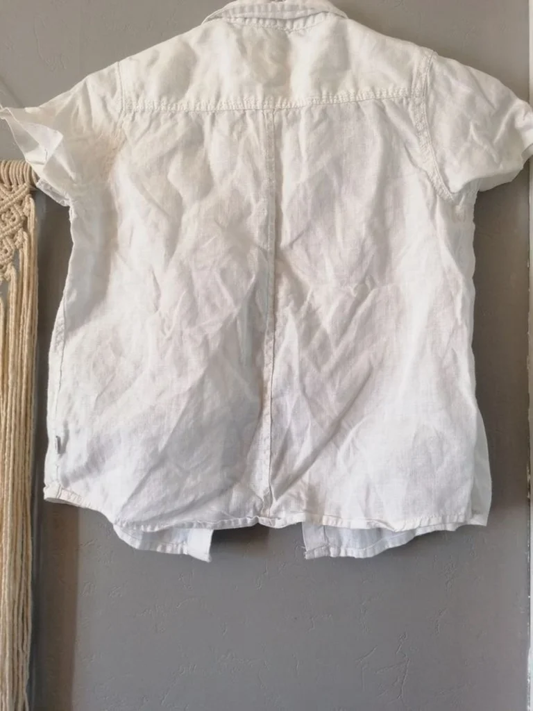 Camisa de manga curta lin Obaïbi menino branco – photo 2